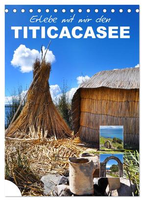 Erlebe mit mir den Titicacasee (Tischkalender 2024 DIN A5 hoch), CALVENDO Monatskalender von Büscher,  Nadine