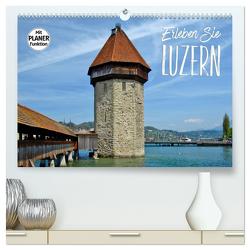 Erleben Sie LUZERN (hochwertiger Premium Wandkalender 2024 DIN A2 quer), Kunstdruck in Hochglanz von Viola,  Melanie