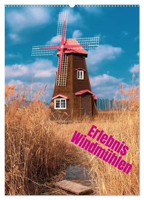 Erlebnis Windmühle (Wandkalender 2024 DIN A2 hoch), CALVENDO Monatskalender von by insideportugal,  (c)2022
