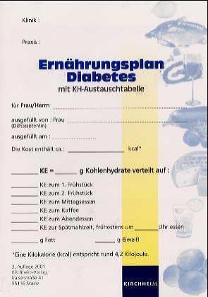 Ernährungsplan Diabetes von Ahrens,  Katrin