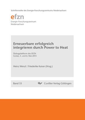 Erneuerbare erfolgreich integrieren durch Power to Heat von Kaiser,  Friederike, Wenzl,  Heinz