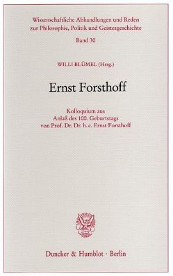 Ernst Forsthoff. von Blümel,  Willi, Doehring,  Karl, Klein,  Hans H.