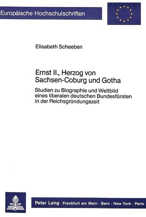 Ernst II., Herzog von Sachsen-Coburg und Gotha von Scheeben,  Elisabeth