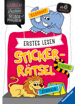Erstes Lesen Sticker-Rätsel ab 5 Jahren von Jebautzke,  Kirstin, Penner,  Angelika