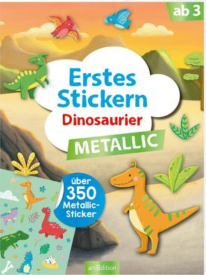 Erstes Stickern Metallic – Dinosaurier von Dietz,  Sarah