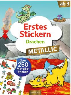 Erstes Stickern Metallic – Drachen von Coenen,  Sebastian