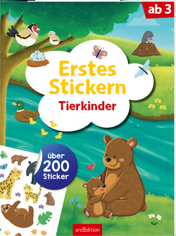 Erstes Stickern – Tierkinder von Dietz,  Sarah