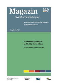 Erwachsenenbildung für nachhaltige Entwicklung von Rauch,  Franz, Schindler,  Julia