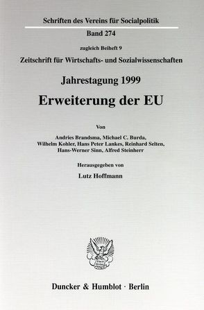 Erweiterung der EU. von Hoffmann,  Lutz