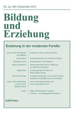 Erziehung in der modernen Familie von Matthes,  Eva, Röhr-Sendlmeier,  Una