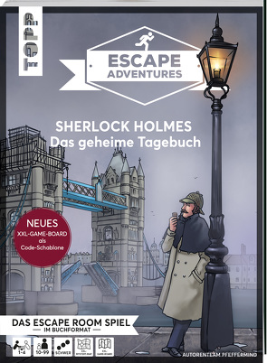 Escape Adventures – Sherlock Holmes: Das geheime Tagebuch (NEUE Codeschablone für mehr Rätselspaß) von Autorenteam Pfeffermind, Gehrmann,  Kristina