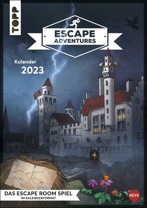 Escape Adventures Wochenplaner 2023. Großer Foto-Wandkalender zum Eintragen. Escape Room Rätsel-Kalender 2023 mit spannenden Spielen für jede Woche. 25×35 cm. Hochformat. von Heye