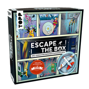 TOPP Escape The Box – Die verschwundenen Superhelden: Das ultimative Escape-Room-Erlebnis als Gesellschaftsspiel! von Gehrmann,  Kristina, von Lühmann,  Beate, Zimpfer,  Simon