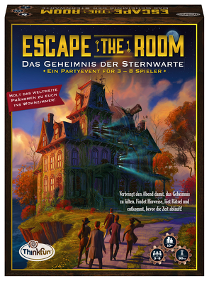 ThinkFun – 76313 – Escape the Room: Das Geheimnis der Sternwarte. Löst die Rätsel und enkommt der Sternwarte! Ein perfektes Escape-Spiel für Einsteiger! von Bleau,  Rebecca, BlueMatter Games, Cravotta,  Nicholas