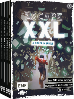 Escape XXL – über 500 Seiten packende Abenteuer für alle Rätsel-Fans ab 9 Jahren (Band 1) von Baldetti,  Laurence, Beausang-O’Griafa,  Miceal, Benyounes,  Hédi, Colombié-Vivès,  Yohan, Fernandez,  Fabien, Goldt,  Nina, Huth,  Beate, Klapper,  Annika, Lylian