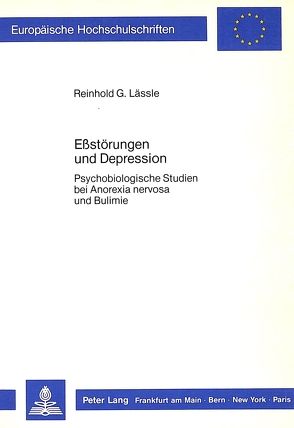 Ess-Störungen und Depression von Laessle,  Reinhold G.