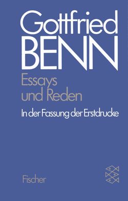 Essays und Reden von Benn,  Gottfried