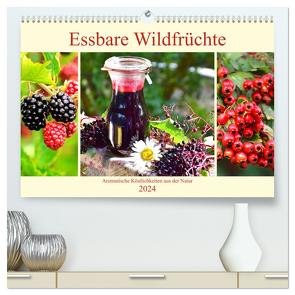 Essbare Wildfrüchte. Aromatische Köstlichkeiten aus der Natur (hochwertiger Premium Wandkalender 2024 DIN A2 quer), Kunstdruck in Hochglanz von Hurley,  Rose
