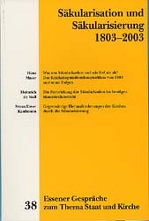 Essener Gespräche zum Thema Staat und Kirche von Krautscheidt,  Josef, Marré,  Heiner, Stüting,  Johannes