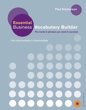 Essential Business Vocabulary Builder von Emmerson,  Paul