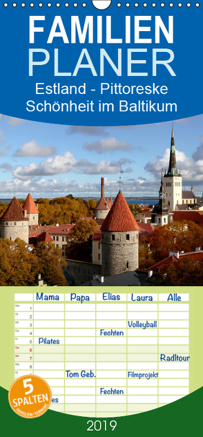 Estland – Pittoreske Schönheit im Baltikum – Familienplaner hoch (Wandkalender 2019 , 21 cm x 45 cm, hoch) von Becker,  Bernd