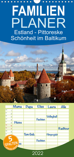 Familienplaner Estland – Pittoreske Schönheit im Baltikum (Wandkalender 2022 , 21 cm x 45 cm, hoch) von Becker,  Bernd