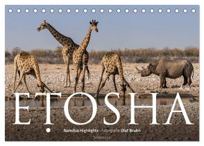 ETOSHA – Namibia Highlights (Tischkalender 2024 DIN A5 quer), CALVENDO Monatskalender von Bruhn,  Olaf