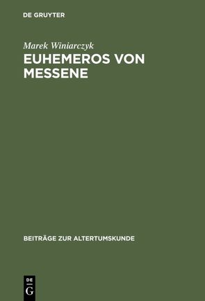 Euhemeros von Messene von Winiarczyk,  Marek