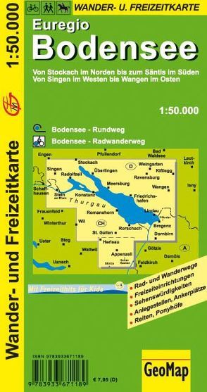 Euregio Bodensee Wander- und Freizeitkarte