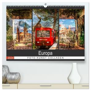 Europa Foto-Kunst Collagen (hochwertiger Premium Wandkalender 2024 DIN A2 quer), Kunstdruck in Hochglanz von Steiner / Matthias Konrad,  Carmen