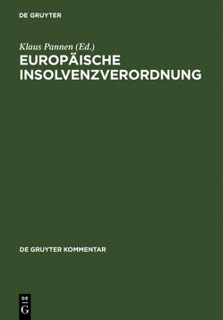 Europäische Insolvenzverordnung von Pannen,  Klaus