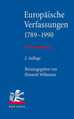 Europäische Verfassungen 1789-1990 von Wißmann,  Hinnerk