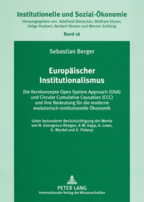 Europäischer Institutionalismus von Berger,  Sebastian