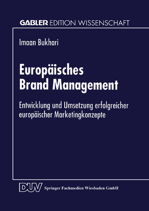 Europäisches Brand Management von Bukhari,  Imaan
