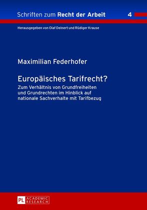 Europäisches Tarifrecht? von Federhofer,  Maximilian