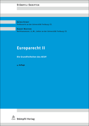 Europarecht II von Epiney,  Astrid, Mosters,  Robert
