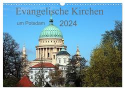 Evangelische Kirchen um Potsdam 2024 (Wandkalender 2024 DIN A3 quer), CALVENDO Monatskalender von Witkowski,  Bernd
