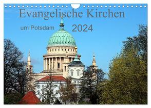 Evangelische Kirchen um Potsdam 2024 (Wandkalender 2024 DIN A4 quer), CALVENDO Monatskalender von Witkowski,  Bernd