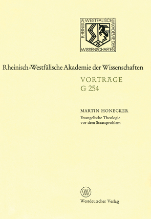 Evangelische Theologie vor dem Staatsproblem von Honecker,  Martin