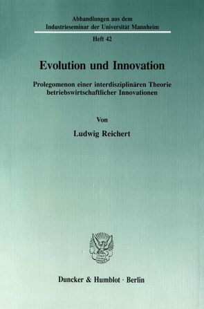 Evolution und Innovation. von Reichert,  Ludwig
