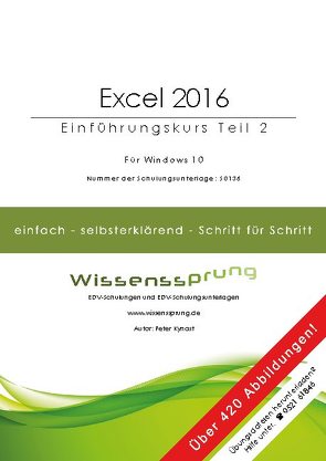 Excel 2016 – Einführungskurs Teil 2 von Kynast,  Peter