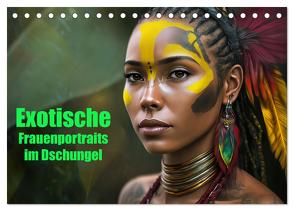 Exotische Frauenportraits im Dschungel (Tischkalender 2024 DIN A5 quer), CALVENDO Monatskalender von Brunner-Klaus,  Liselotte