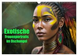 Exotische Frauenportraits im Dschungel (Wandkalender 2024 DIN A3 quer), CALVENDO Monatskalender von Brunner-Klaus,  Liselotte
