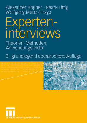 Experteninterviews von Bogner,  Alexander, Littig,  Beate, Menz,  Wolfgang