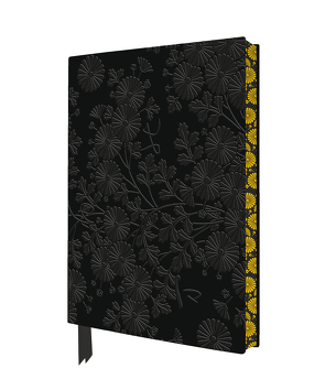 Exquisit Premium Notizbuch DIN A5: Uematsu Hobi, Box mit Chrysanthemen verziert