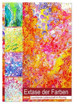 Extase der Farben – Leuchtende Leidenschaft im Pouring (Wandkalender 2024 DIN A3 hoch), CALVENDO Monatskalender von Schimmack,  Michaela