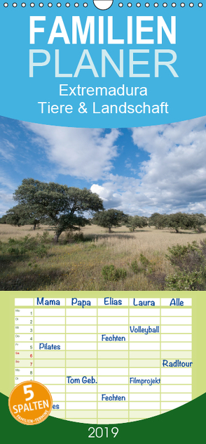 Extremadura, Tiere & Pflanzen – Familienplaner hoch (Wandkalender 2019 , 21 cm x 45 cm, hoch) von Martin,  Christof