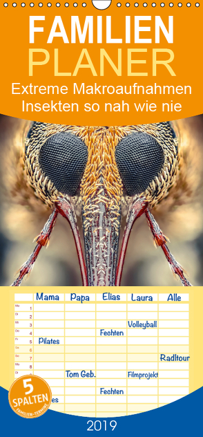 Extreme Makroaufnahmen – Insekten so nah wie nie – Familienplaner hoch (Wandkalender 2019 , 21 cm x 45 cm, hoch) von Ferdigrafie
