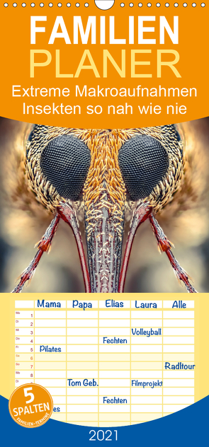 Extreme Makroaufnahmen – Insekten so nah wie nie – Familienplaner hoch (Wandkalender 2021 , 21 cm x 45 cm, hoch) von Ferdigrafie