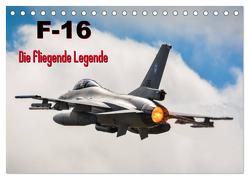 F-16 Fliegende Legende (Tischkalender 2024 DIN A5 quer), CALVENDO Monatskalender von Wenk,  Marcel